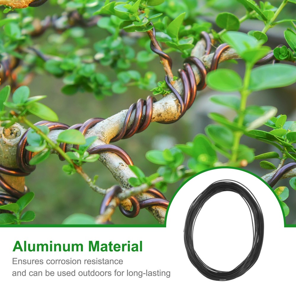 Bonsai Wire Anodized Aluminum Training Wire 1mm 33ft Black
