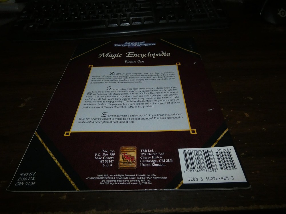 TSR AD&D: Magic Encyclopedia: Volume One