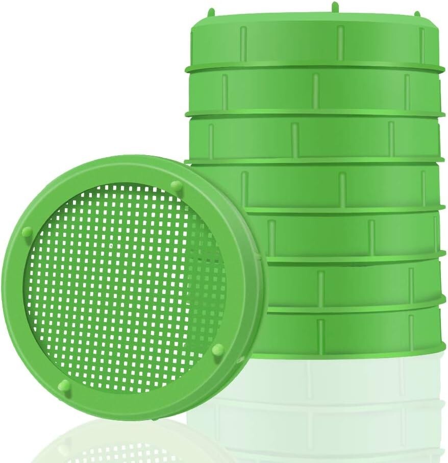 8 Pack Plastic Sprouting Lids Sprouting Jar Strainer Lid for 86mm Wide Mouth New