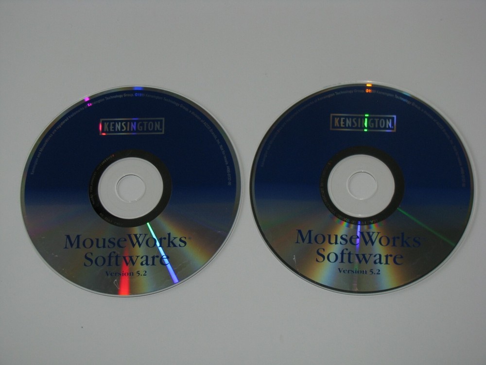 Kensington Computer PC Mouse Works Software 5.2 Driver Disk & Quick Start Guide