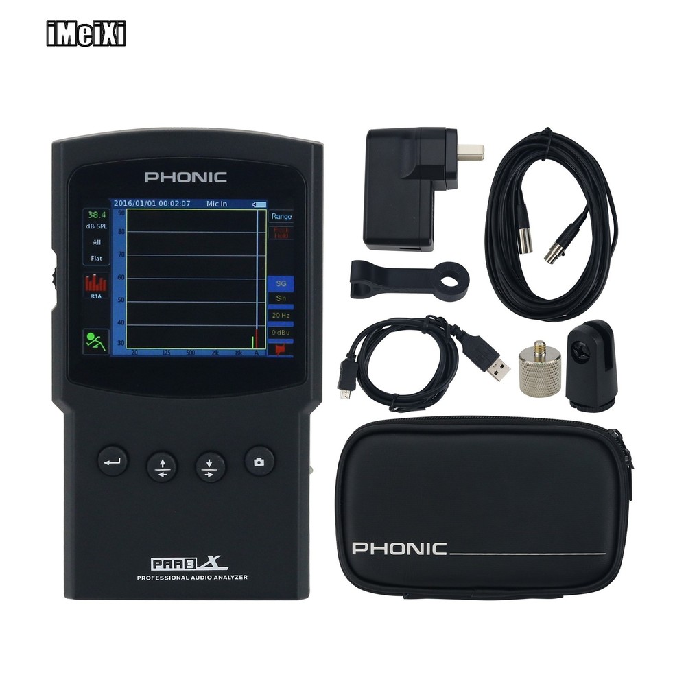 PHONIC PAA3X Handheld Audio Spectrum Analyzer Support Screenshot Balanced XLR