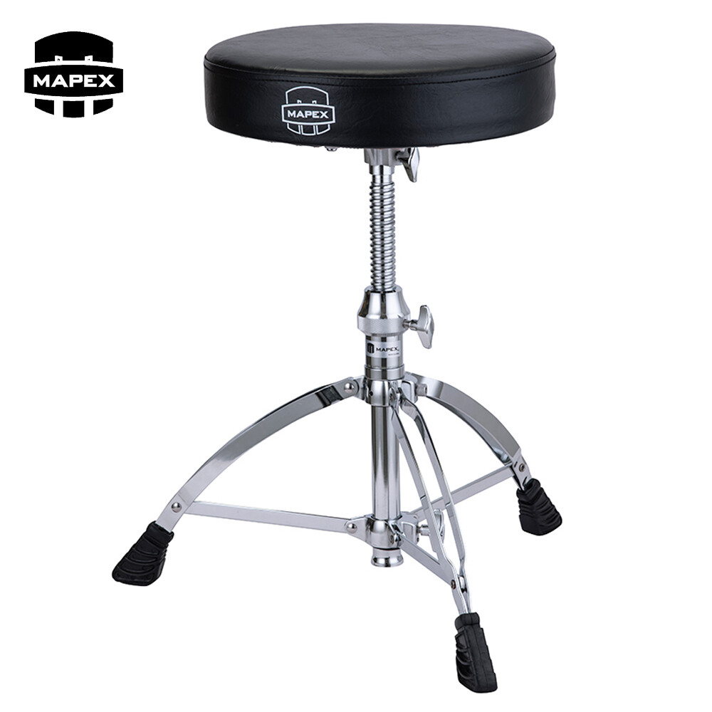 Mapex T660 Round Top Adjustable Drum Throne Double Braced With Threaded Rod