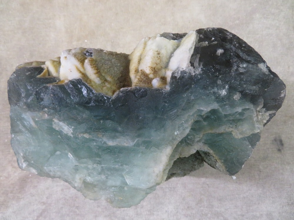 8 pound 8 ounce Multi Colored Fluorite Cutting Rough Durango Mexico