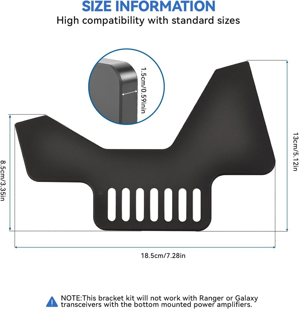 Ham CB Radio Transceiver Universal Stand Mount Bracket Compatible with Many Mode