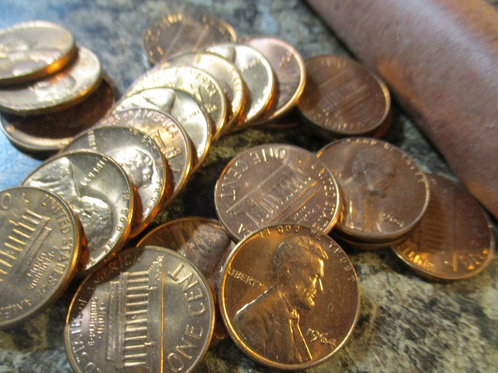 1964 LINCOLN CENT ROLL GEM BU HJK
