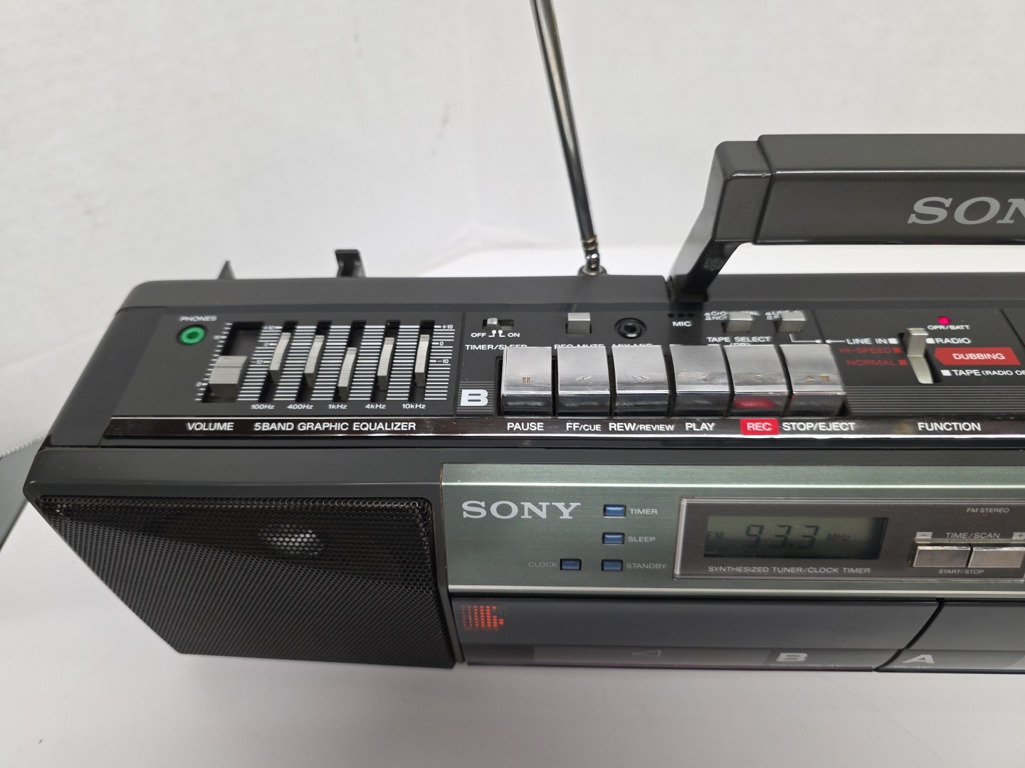 Sony CFS-W501 Soundrider AM FM Dual Cassette Player Only Side B/ Radio Working