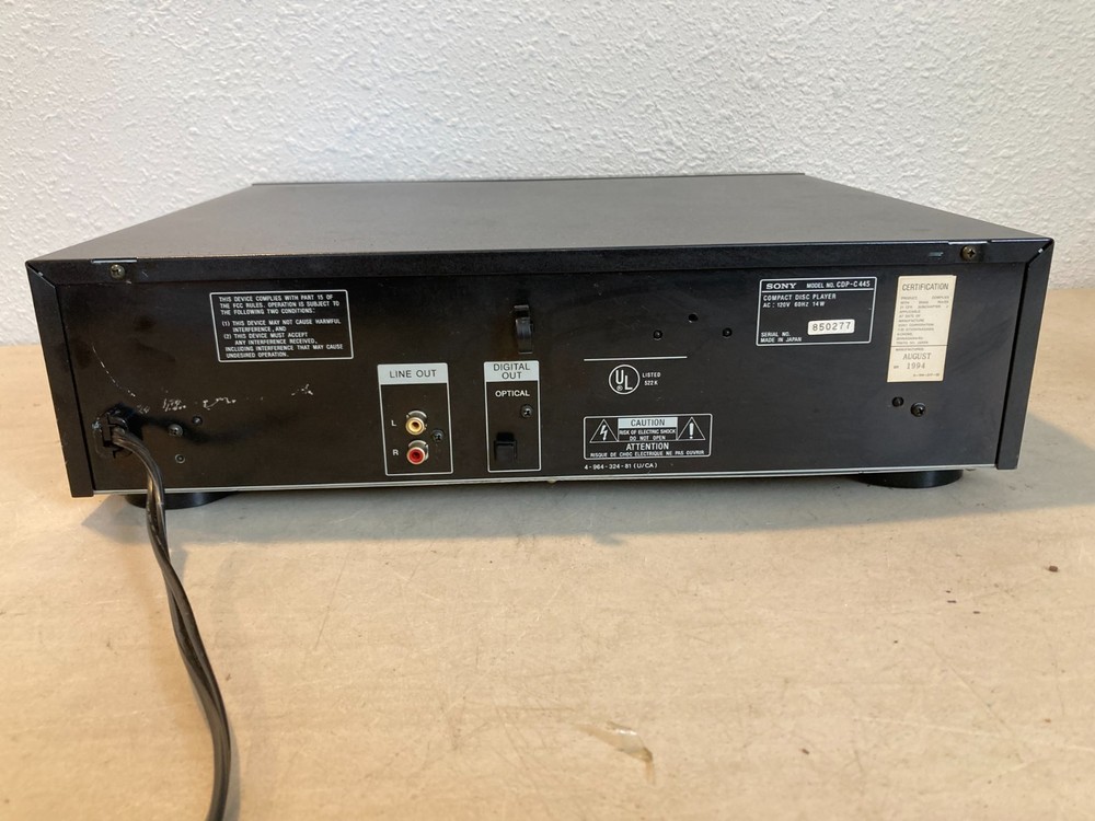 Sony CDP-C445 5 Disc CD Changer Player