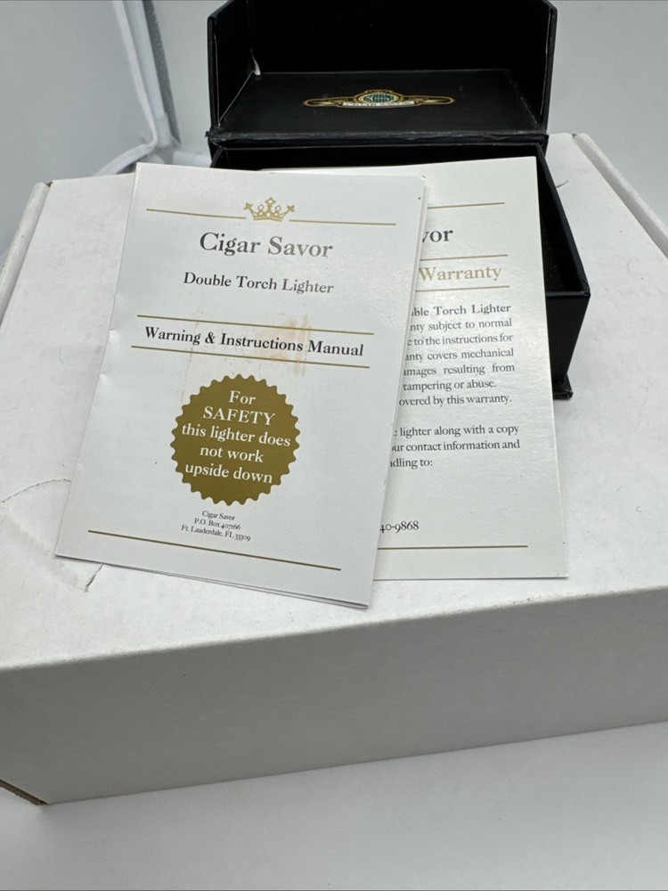 Cigar Savor Double Torch Lighter Works.