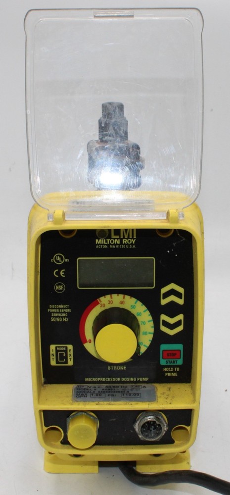LMI Milton Roy Electromagnetic Dosing Pump Model AA951-498SI 110 PSI
