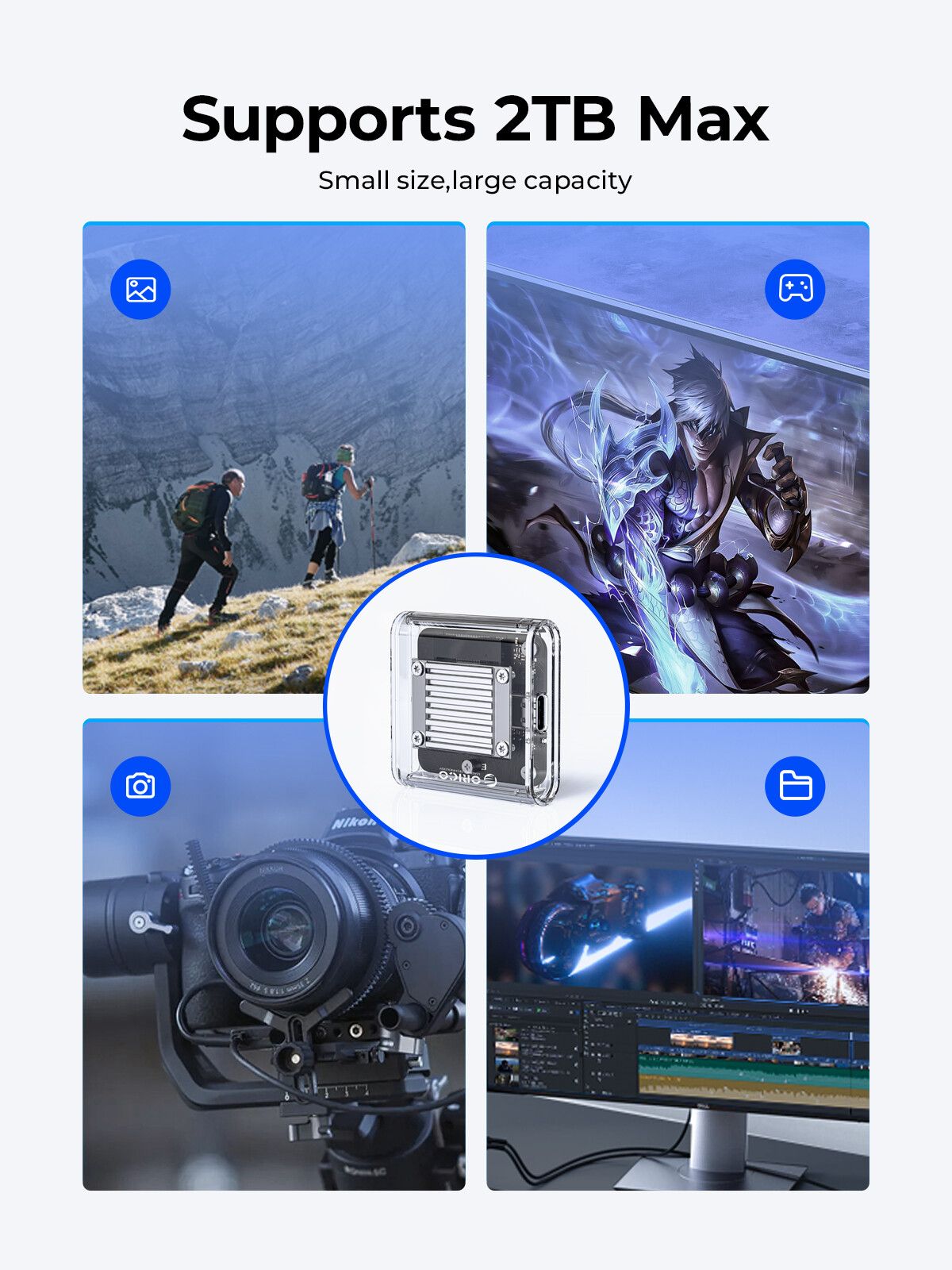 ORICO 2230 M.2 NVMe SSD Enclosure 10Gbps M.2 to USB-C Adapter M.2 Reader ProRes