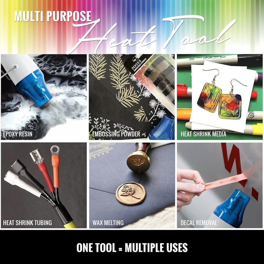 Embossing Kit with Heat Tool Bundle, Embossing Powders, Complete Embossing St...