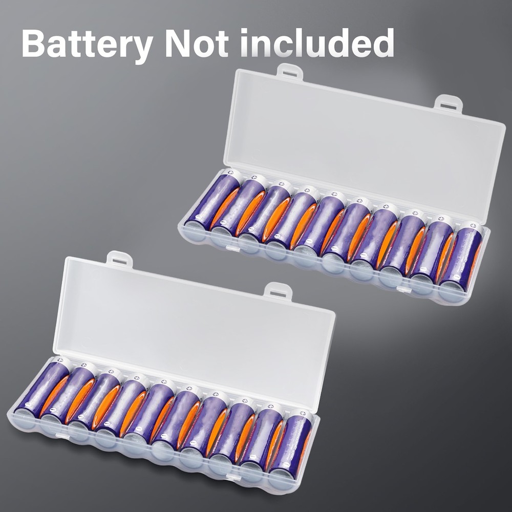 10-position Storage Box AA Battery Case Space-saving Battery Case Holder