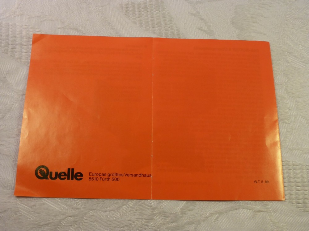 Instruction Manual User Guide Revue Video Playback Unit VÜ 2089