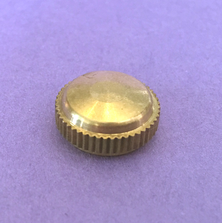 New Solid Brass Knurled Flat Bracket Cap tap 1/8IPS (3/8") lamp part