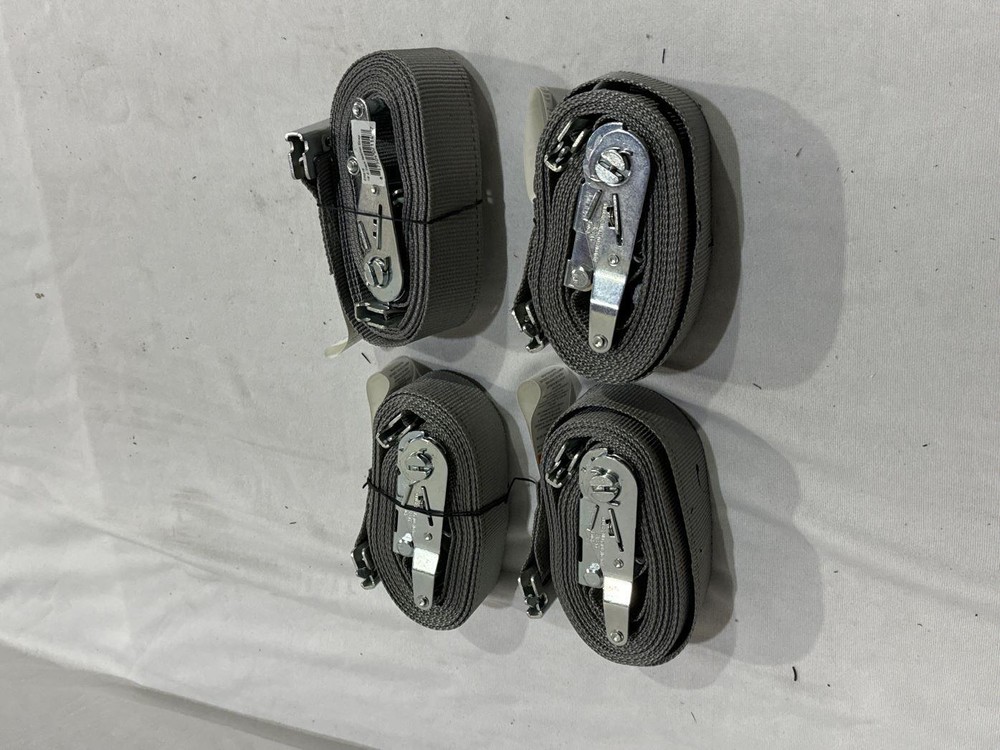 16' Grey E-Track Ratchet Strap 4 Pack