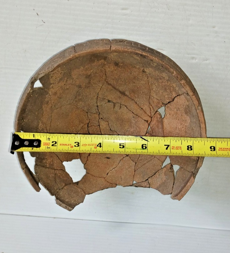 Pre-Columbian Native American Indian Mississippian Partial Pottery Bowl Artifact