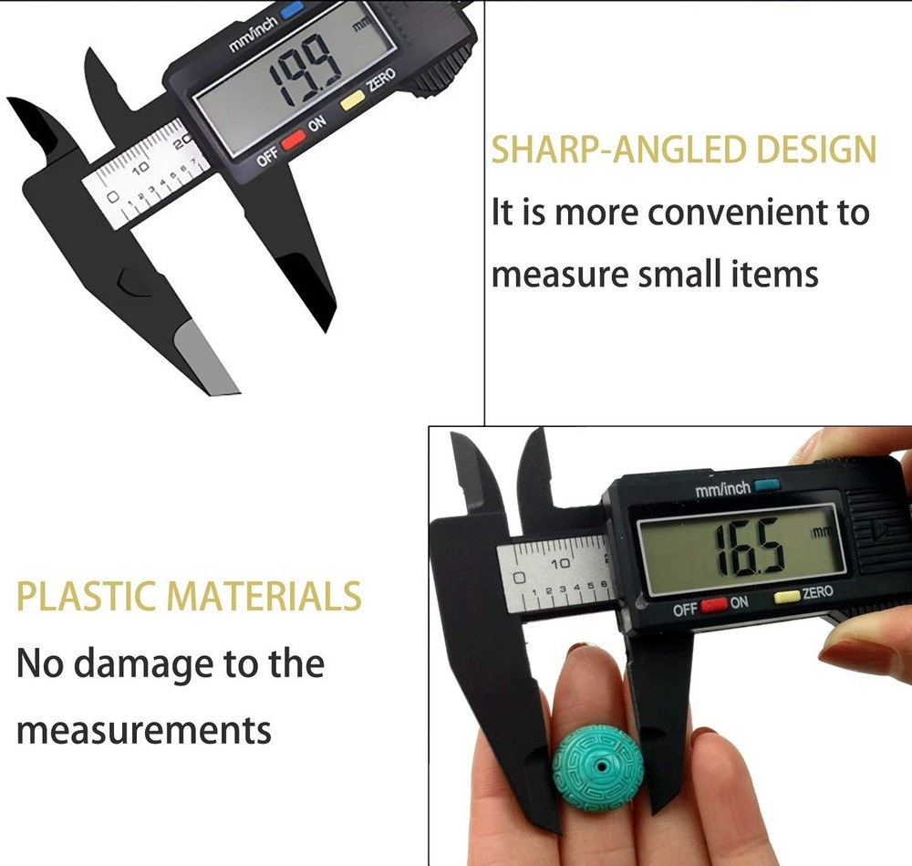 Accurate Digital Caliper Tool, 0-150mm, LCD Display with Zero Reset Function