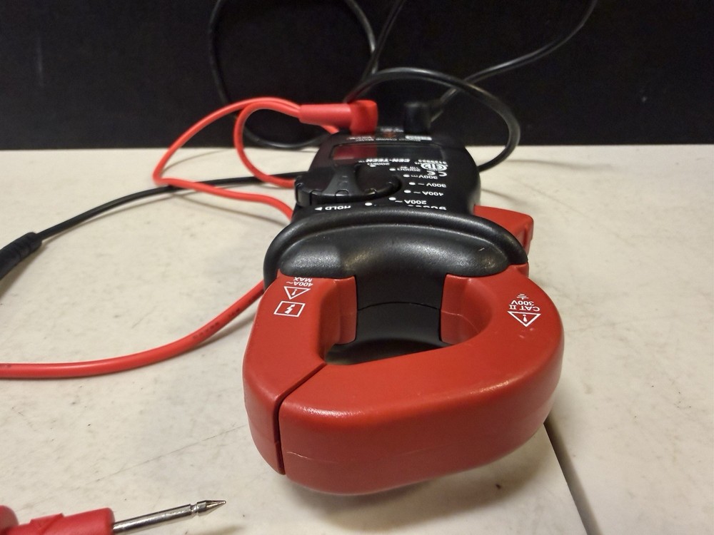 Hyper Tough Digital Clamp Meter AC DC 300V LCD Display Diode & Continuity Check