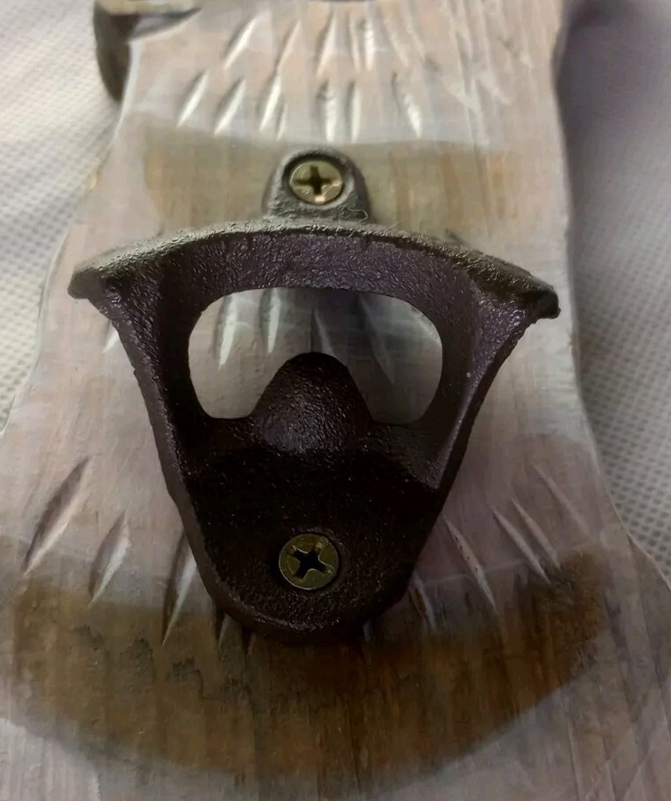 Wall Bottle Opener Wolf 15 Inchs