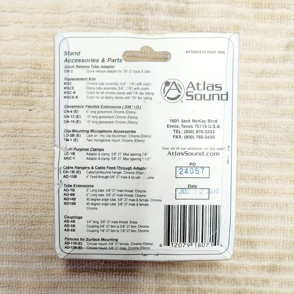 AtlasIED QR-2 Quick Release Microphone Stand Adapter