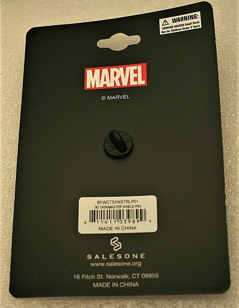 Marvel Comics Black Window Round Logo Lapel Pin New MOC