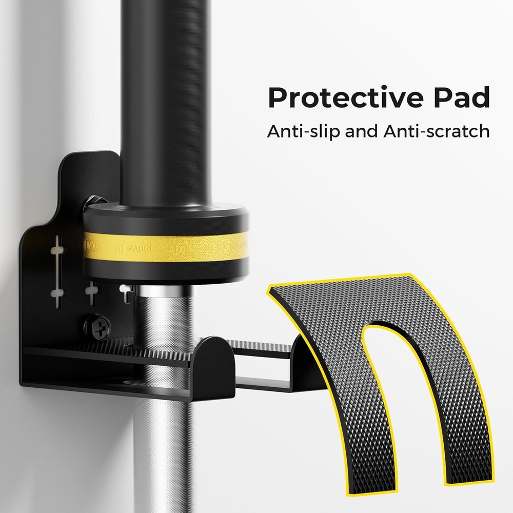 Multi-Purpose Barbell Wall Holder - Fits Various Gym Equipment with Ease