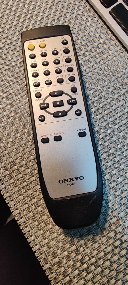 ONKYO RC-601 Remote control MD deck MD-105FX Tasted.