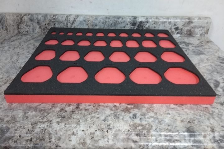 Proto J49002FV 23 In Overall Width Black/Red Foam Insert