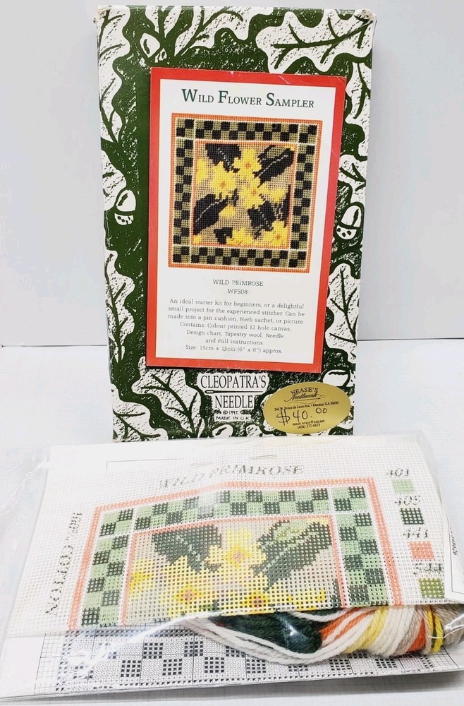 Cleopatra's Needle WILD PRIMROSE Needlepoint Kit