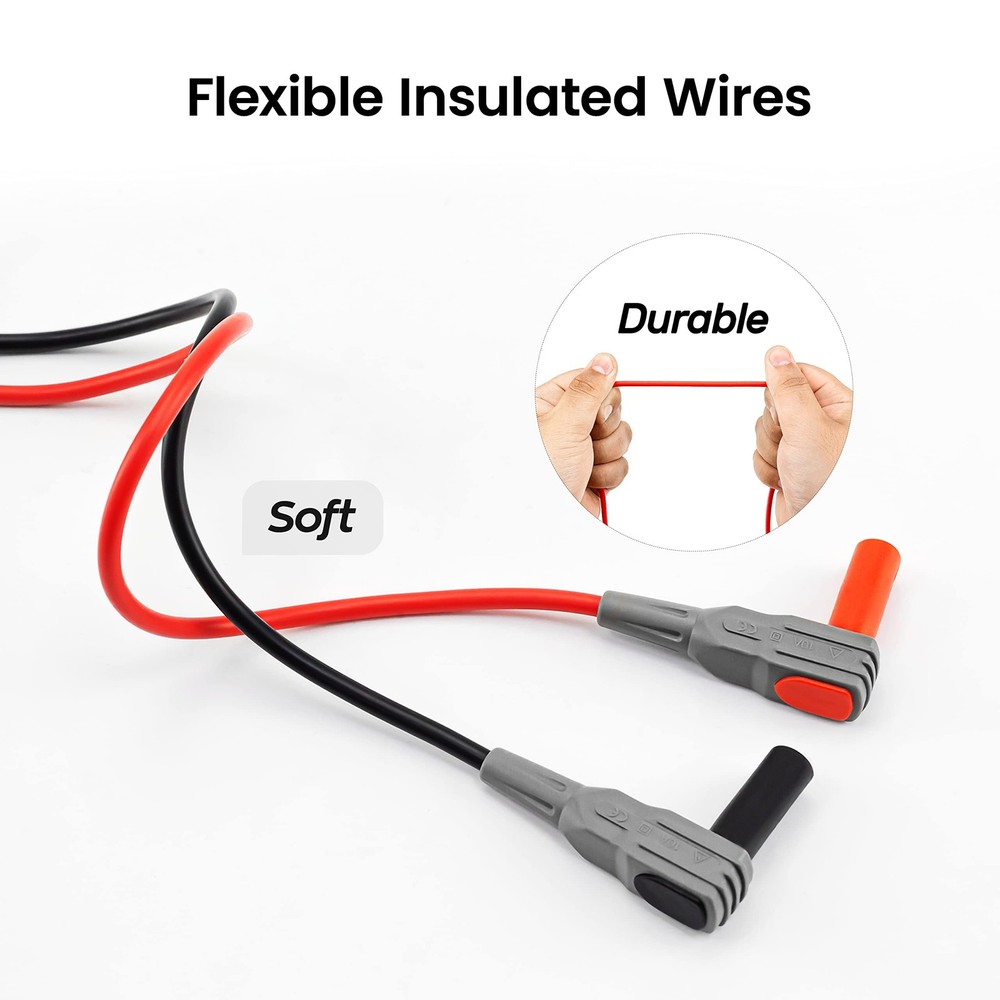 Multimeter Test Lead Set For Electrical Testing Soft Silicone Test Leads Kit For