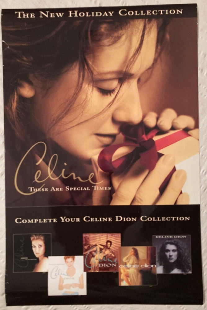 Celine Dion 1998 Two-Sided Promo Poster Glossy Surface Album Catalog