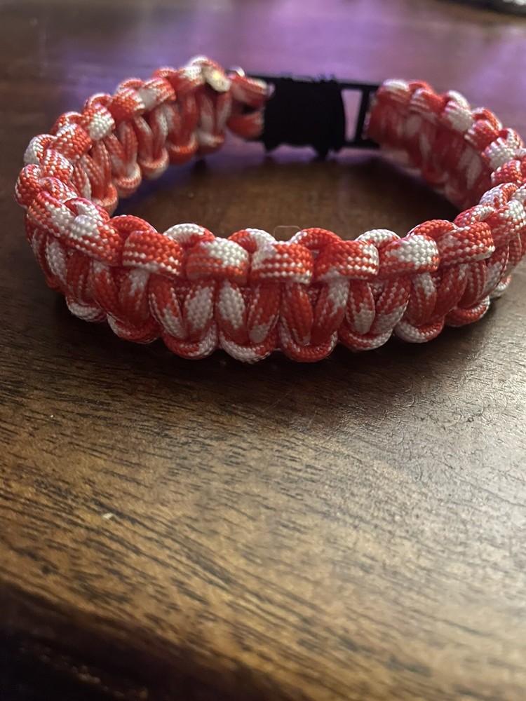 Paracord Kitten Collar Red & White