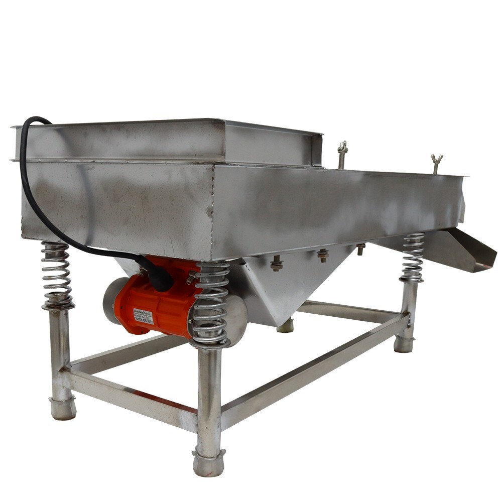 Stainless Steel Linear Vibrating Screen Single Layer 5mm Sifter Sieve Shaker