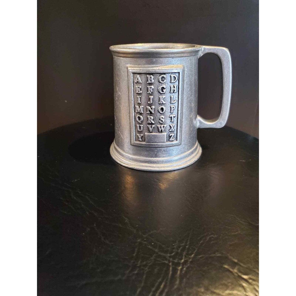 Silver ABC Stamped Vintage Mug