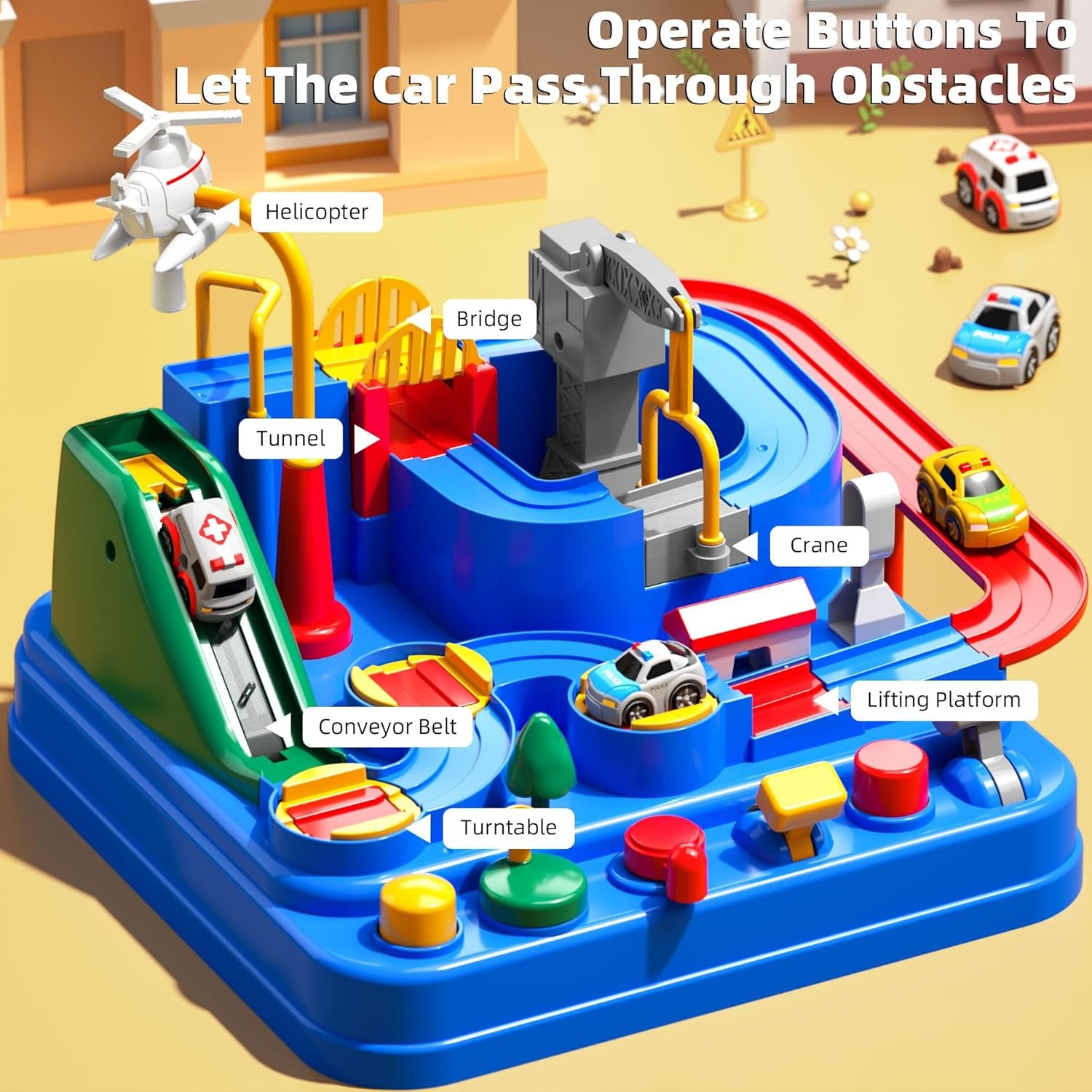 Race Track Car Toys for Kids 3 4 5 6 Years Old - City Adventures Set for Boys ..