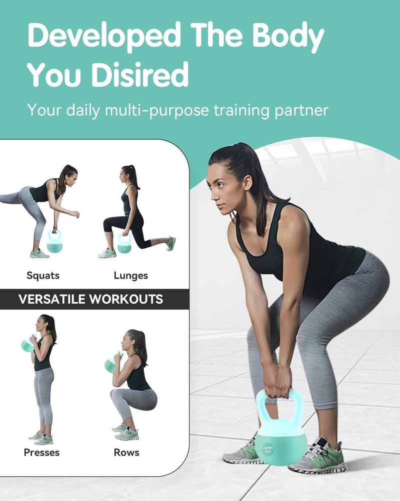 Versatile 10LB Soft Kettlebell - Ergonomic & Safe for Indoor Strength Training