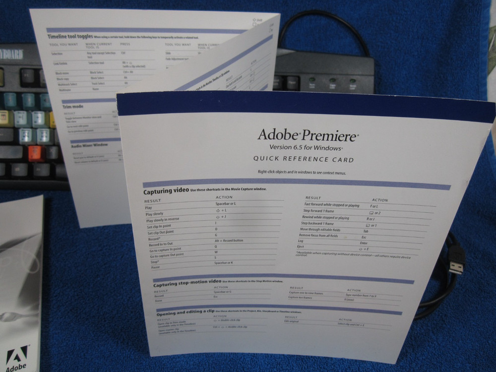 Adobe Premiere 6.5 Smartsound Video Bundle Tutorial Bonus Content Disks Keyboard