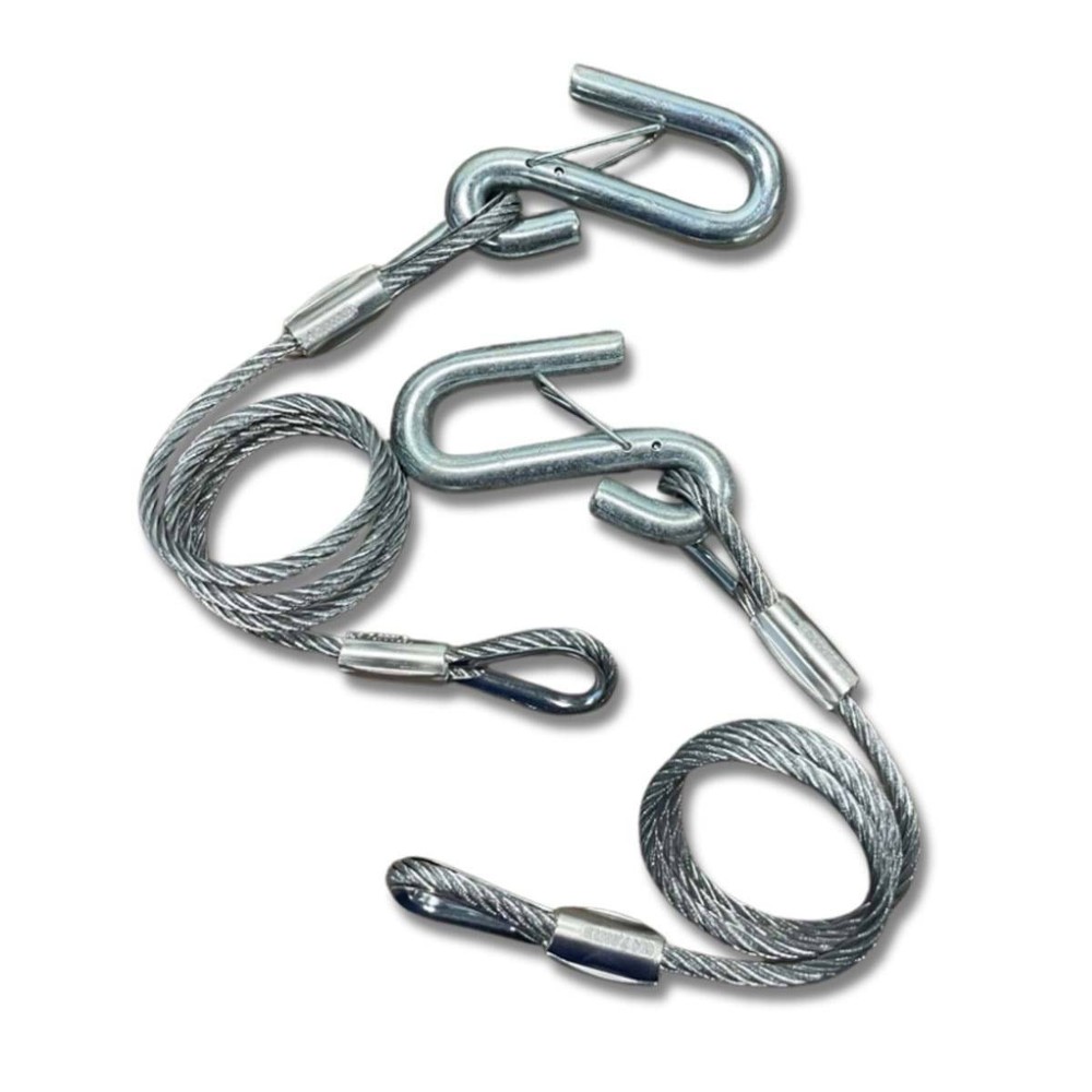Tie Down 59539 Galvanized Self Coiling Class 3 Boat Trailer Hitch Cables, 2-Pack
