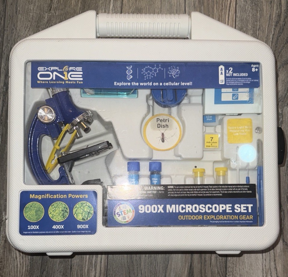 Explore One 900X Microscope Set Outdoor Exploration STEM Toy Ages 8+
