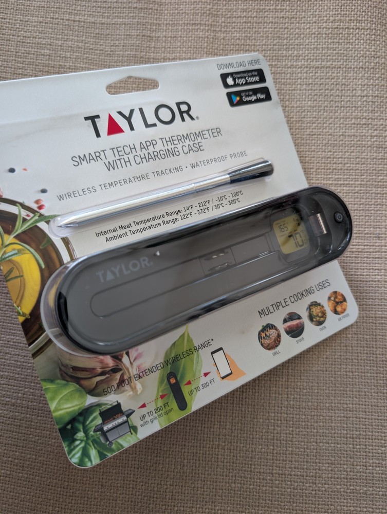 Taylor Smart Tech App Wireless Digital Cooking Kitchen Meat Thermometer 5309295