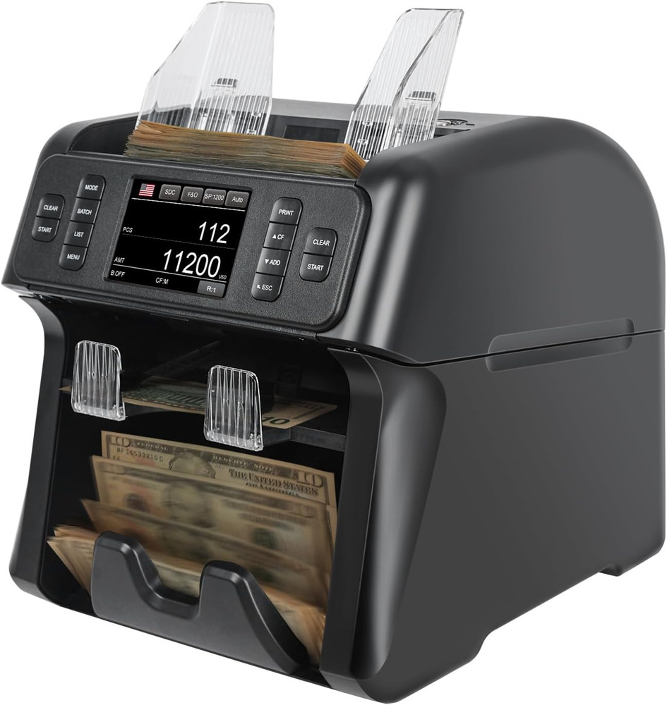 VS-35 Mixed Denomination Money Counter Machine,With Reject Pocket,Support USD/EU
