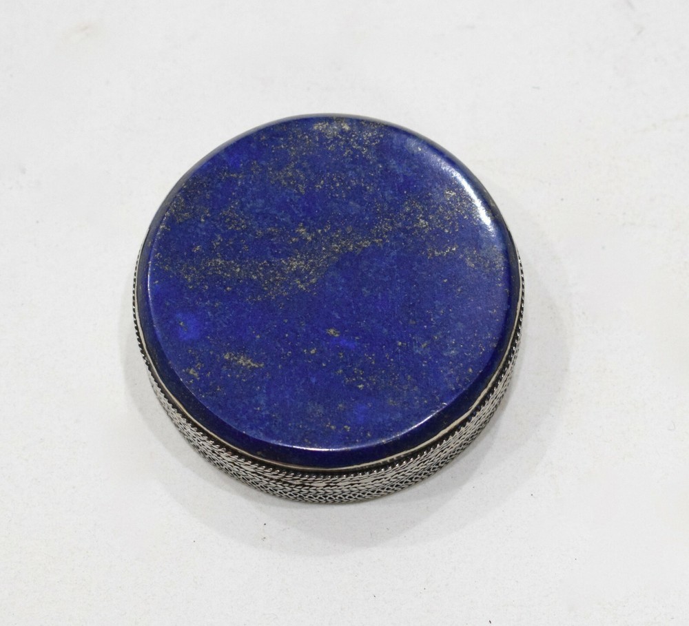 Silver Middle Eastern Circular Box Container