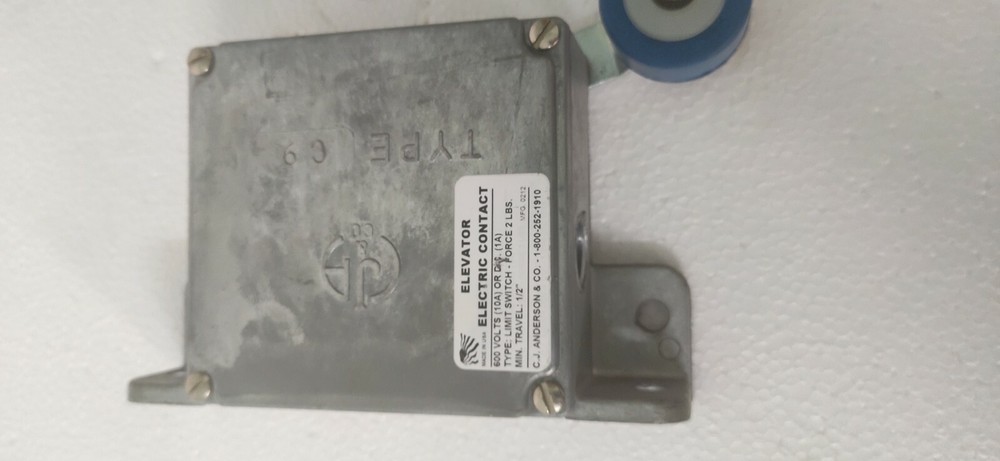 C.J.ANDERSON & CO ELEVATOR ELECTRIC CONTACT LIMIT SWITCH FORCE 2 LBS "FREE SHIP"