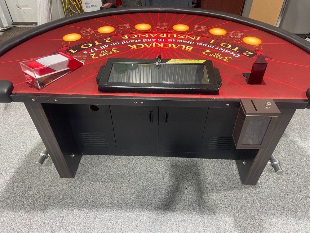 Blackjack Table Wood Laminated Legs BJ-SU-ESC#9 RED
