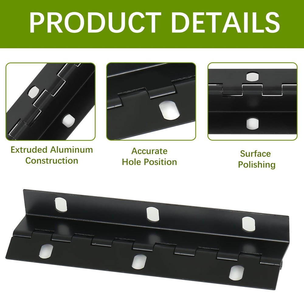 Mailbox Door Hinge Replacement for Imperial Mailbox 6 Screw Holes Black