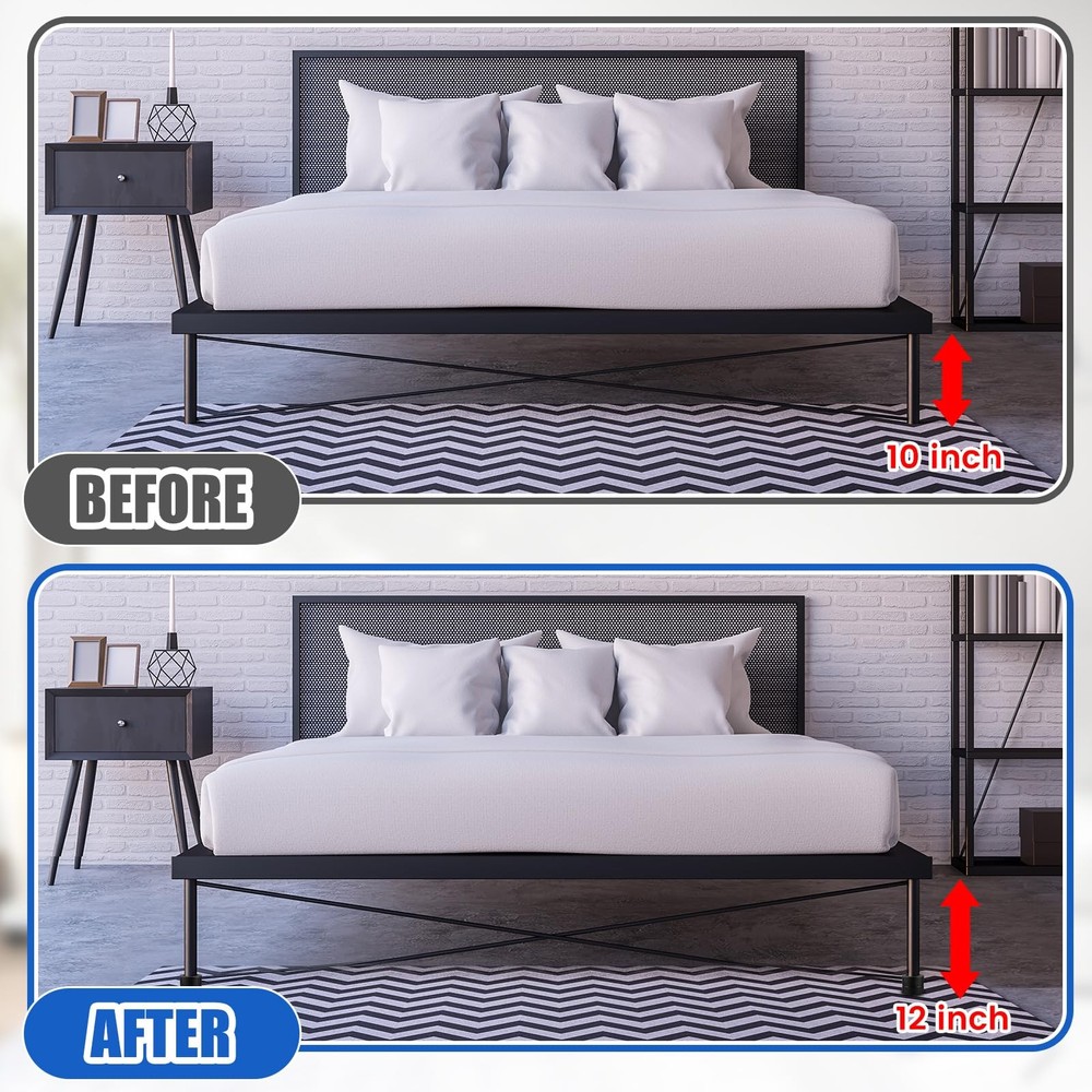 8 Pack 2.5 Inch Adjustable Furniture Risers Round Stackable Heavy Duty Bed
