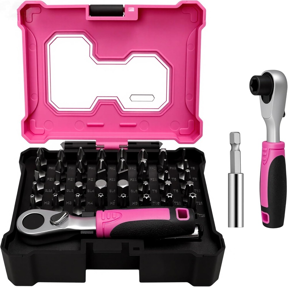 Compact Mini Ratchet And Bit Set Durable Precision Screwdriver With Carry Case