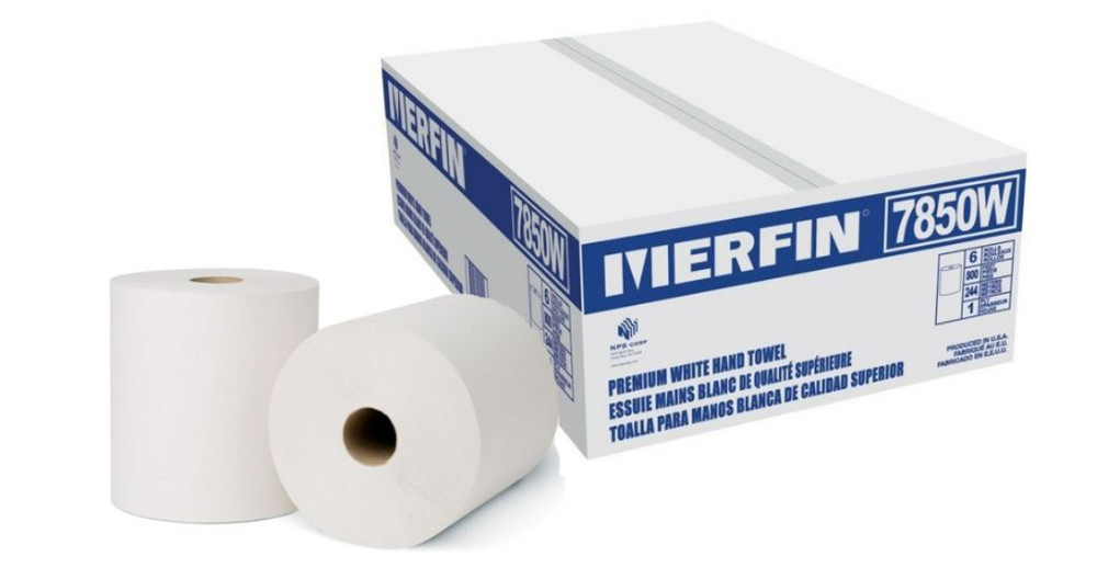 Merfin® 7850W Roll Towel White 800ft 6/cs