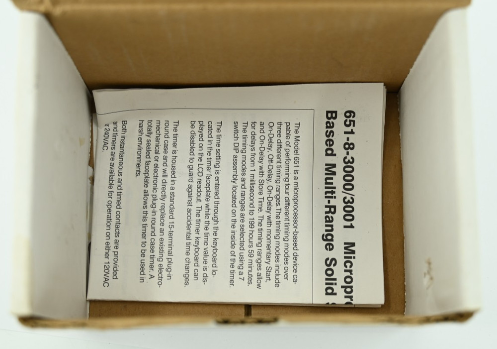 Automatic Timing & Controls ATC Panel MT Digital Timer 120VAC 651-8-3000