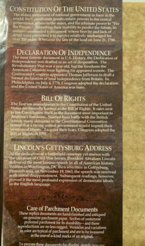 Complete Set Of 4 Historic U.S. Document Replicas